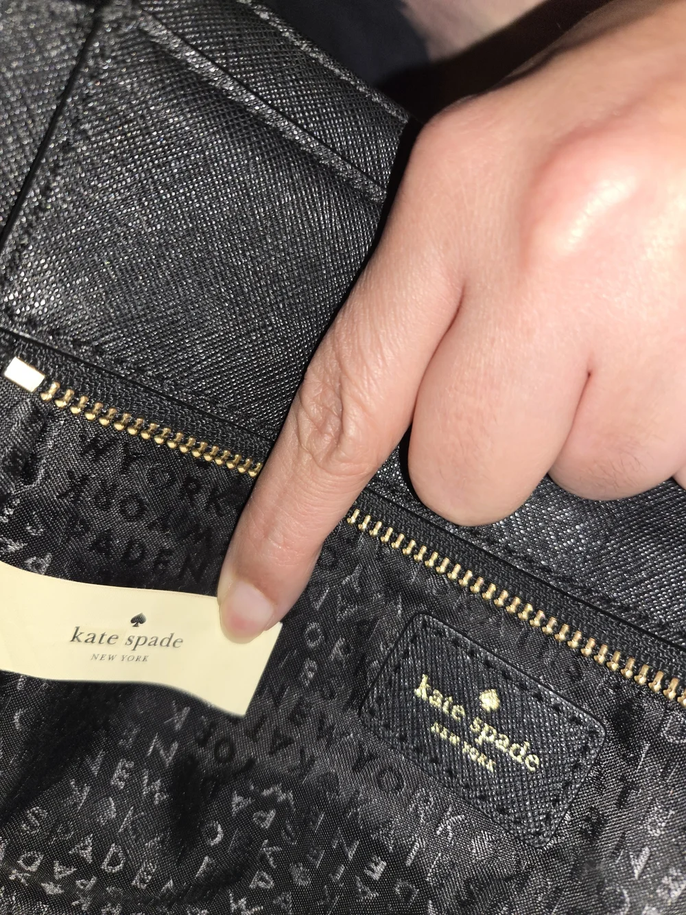 Kate Spade Black Leather Satchel with Removable Strap